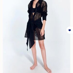 Elegant Black Mesh Dress